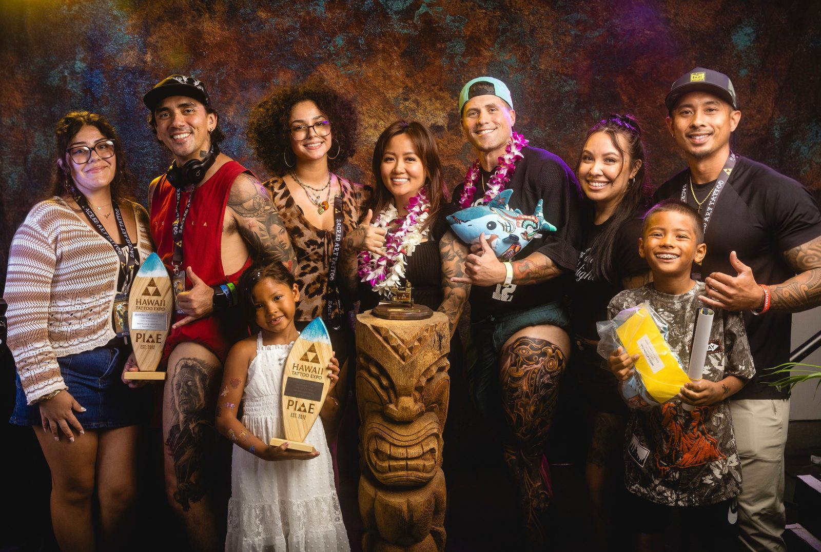 Group photo at the Hawaii Tattoo Expo awards