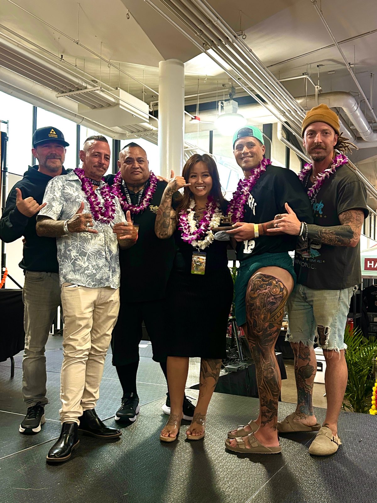 Lynn Hoang with fellow artists at the expo